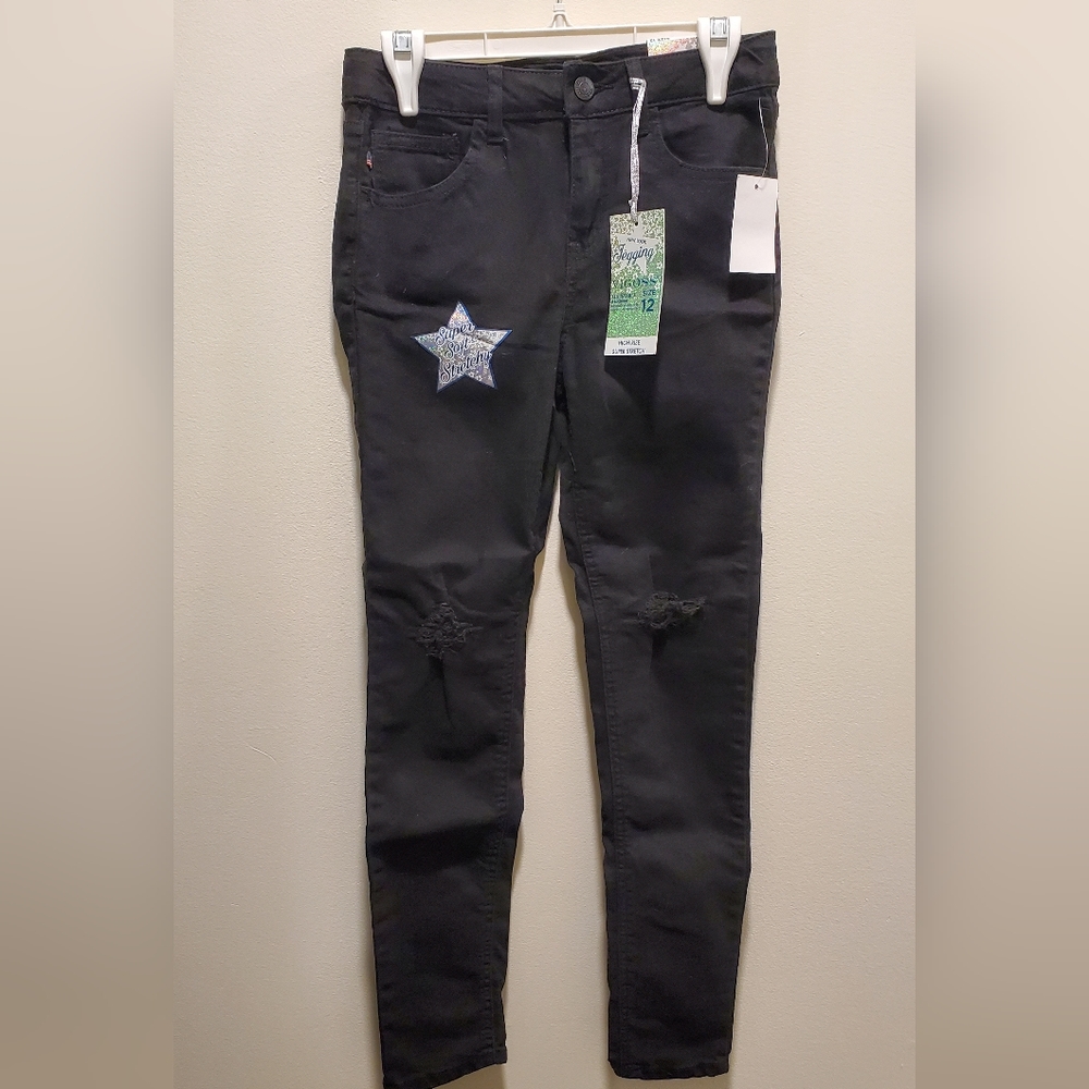 ☆ 3/35$ |VIGOSS | High Rise Stretch Black Adjustable Jeggings in Size GIRL 12